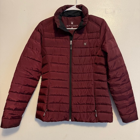 Spyder Jackets & Blazers - Spyder Women's Puffer Jacket Women’s Size Medium Down Duck‎ Filled Burgundy